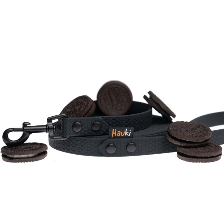 Czarna linka treningowa dla psa